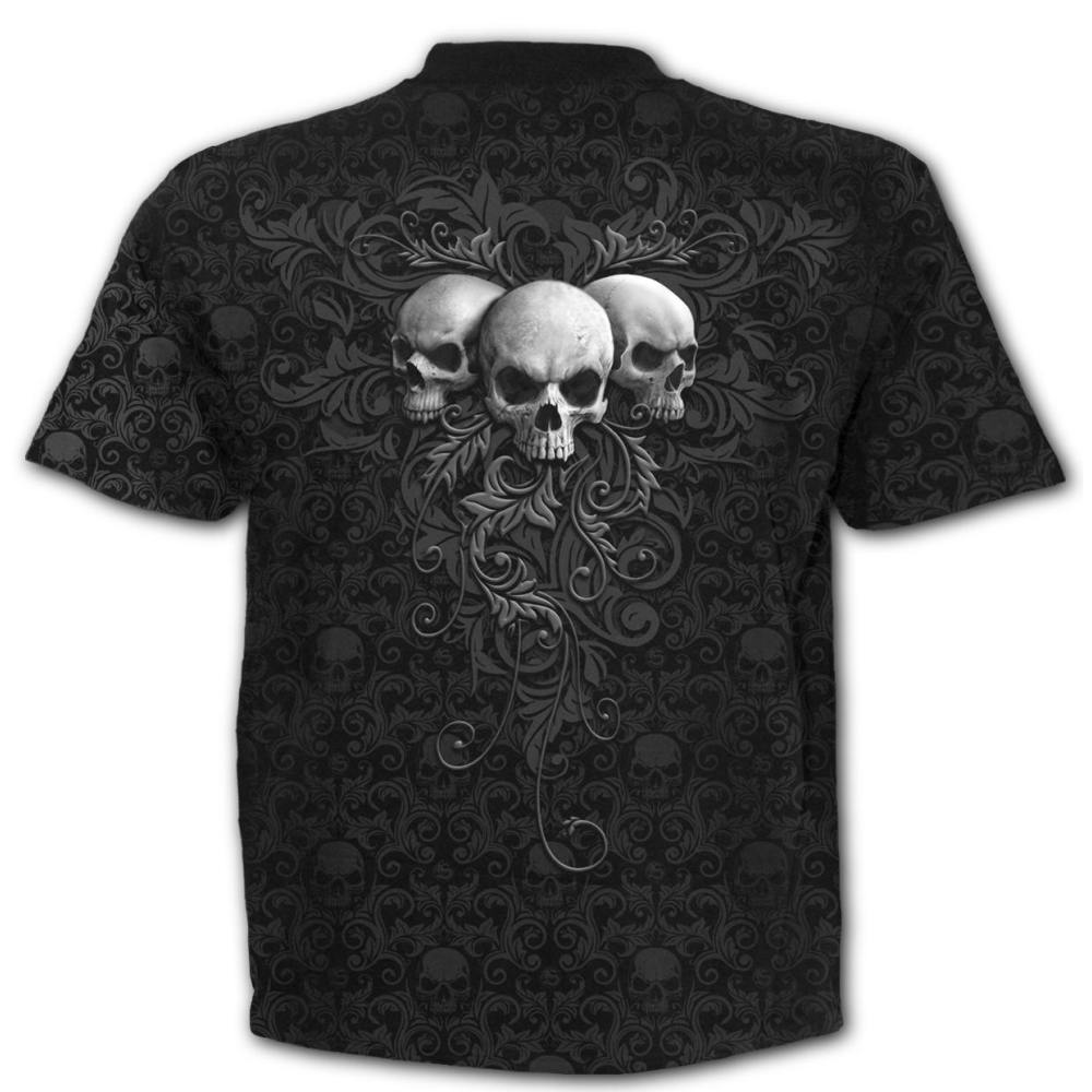 Spiral - SKULL SCROLL Unisex T-shirt - Black